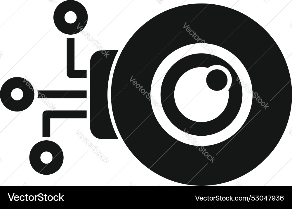 Digital security camera connecting to network icon Digital security camera connecting to network icon vector image