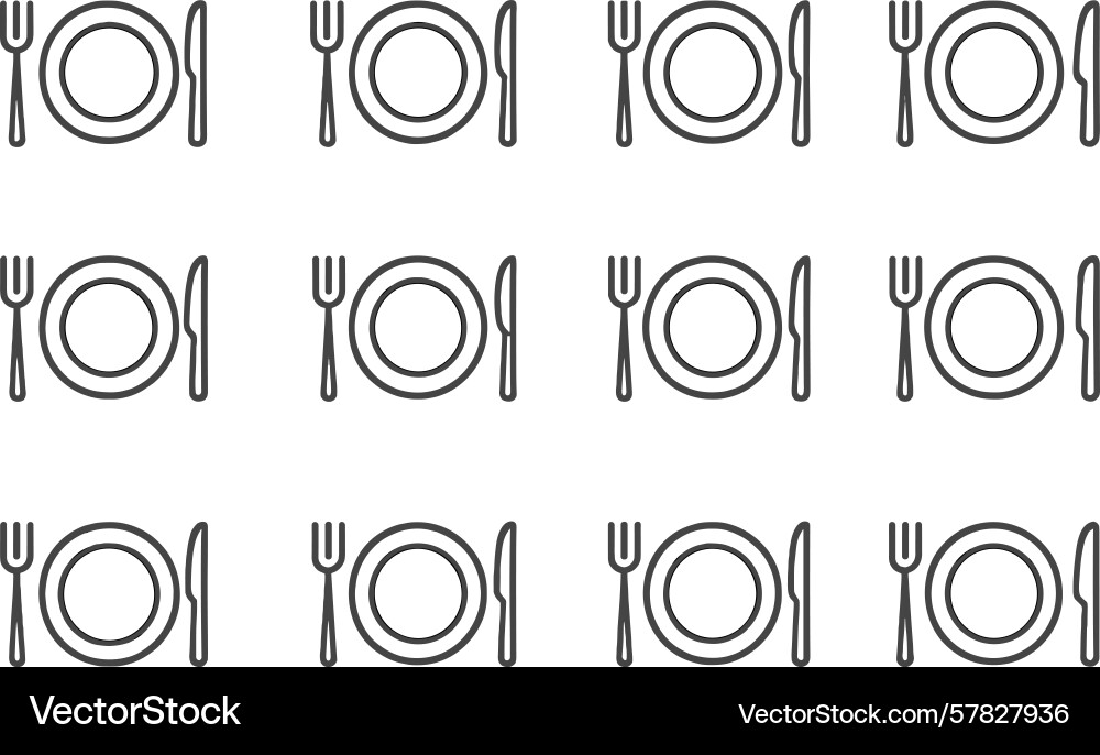 Elegant table setting with plates forks Elegant table setting with plates forks Vector Image