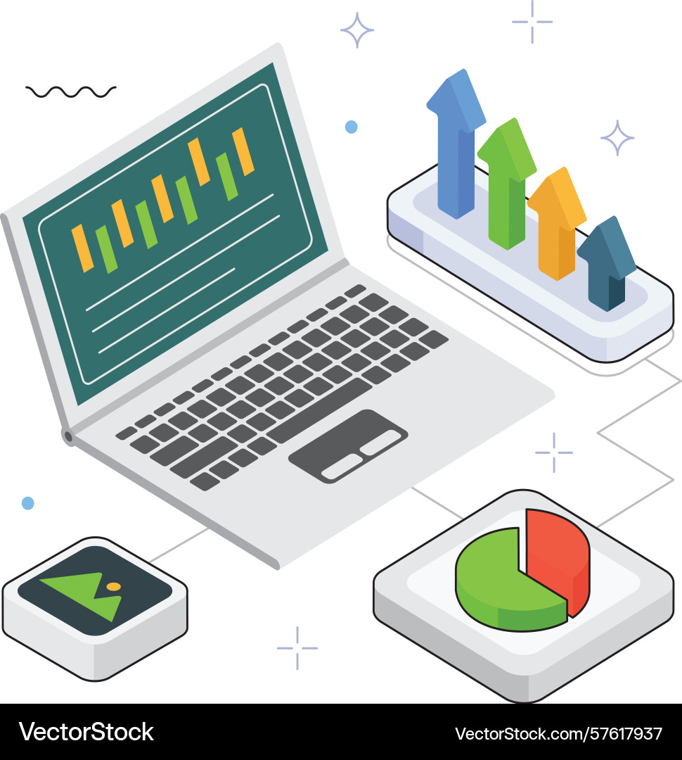 Bar graph on dashboard Bar graph on dashboard Vector Image