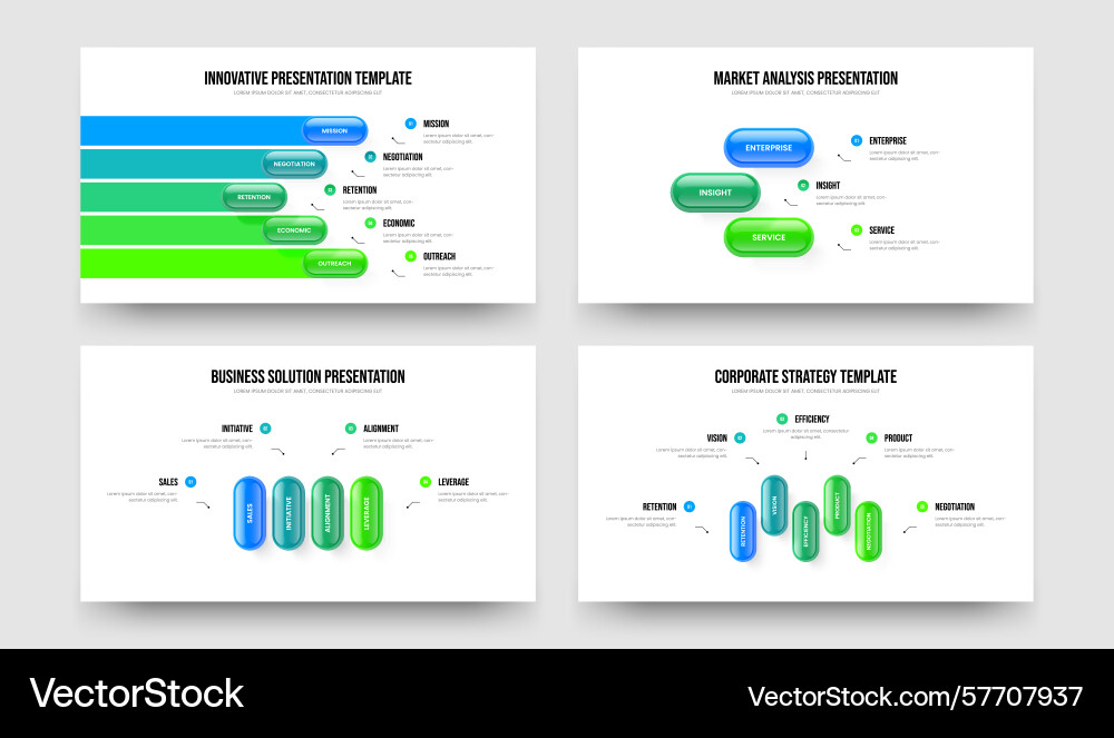 Professional report five three four option Professional report five three four option Vector Image
