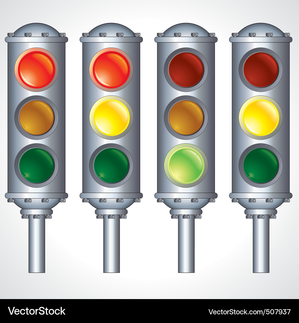 Retro styled semaphore Vector Image