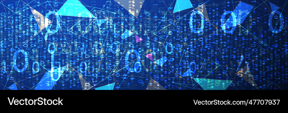 Technology background big data concept binary Technology background big data concept binary vector image
