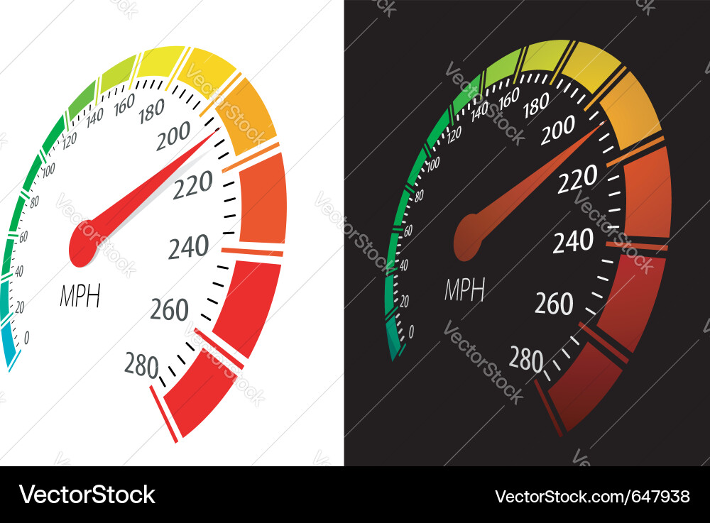 Digital Speedometer Vector Image