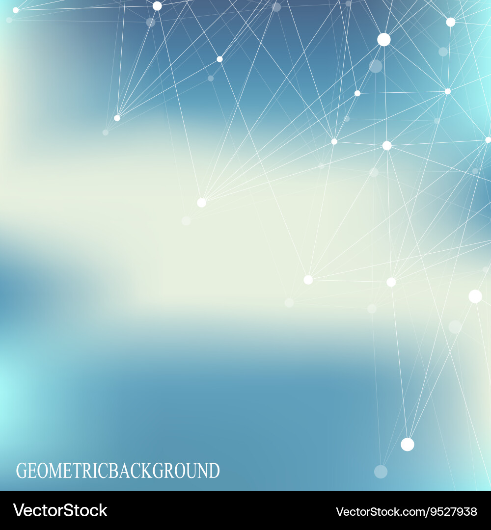 Geometric abstract background with connected line Vector Image