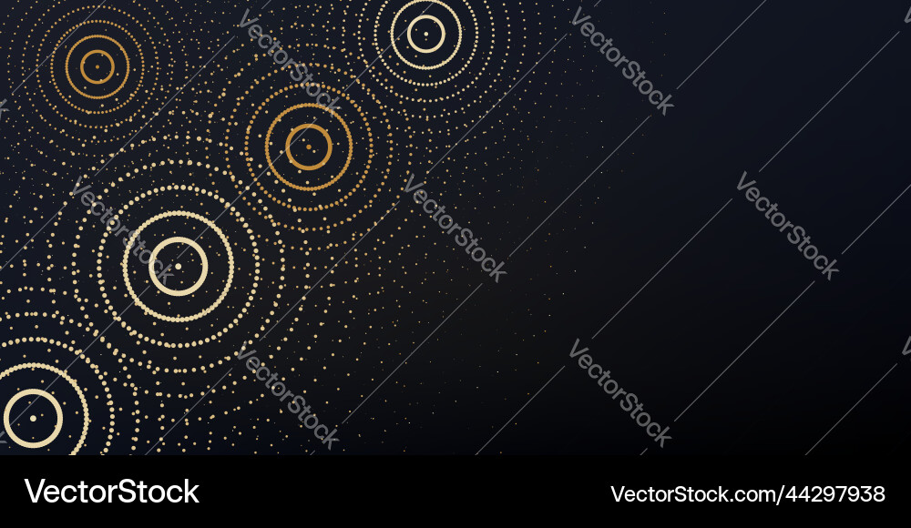 Gold ripples affect abstract concept banner vector image