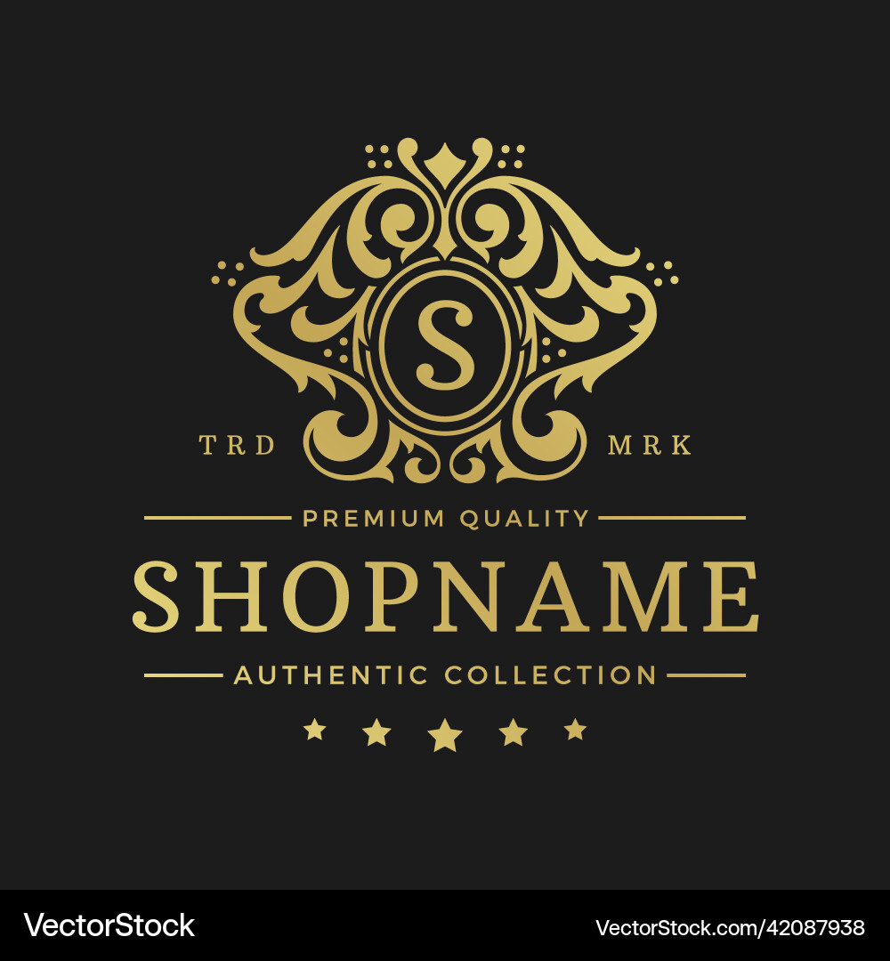 Luxury logo design template Luxury logo design template vector image