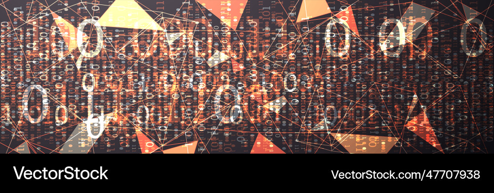 Technology background big data concept binary Technology background big data concept binary vector image