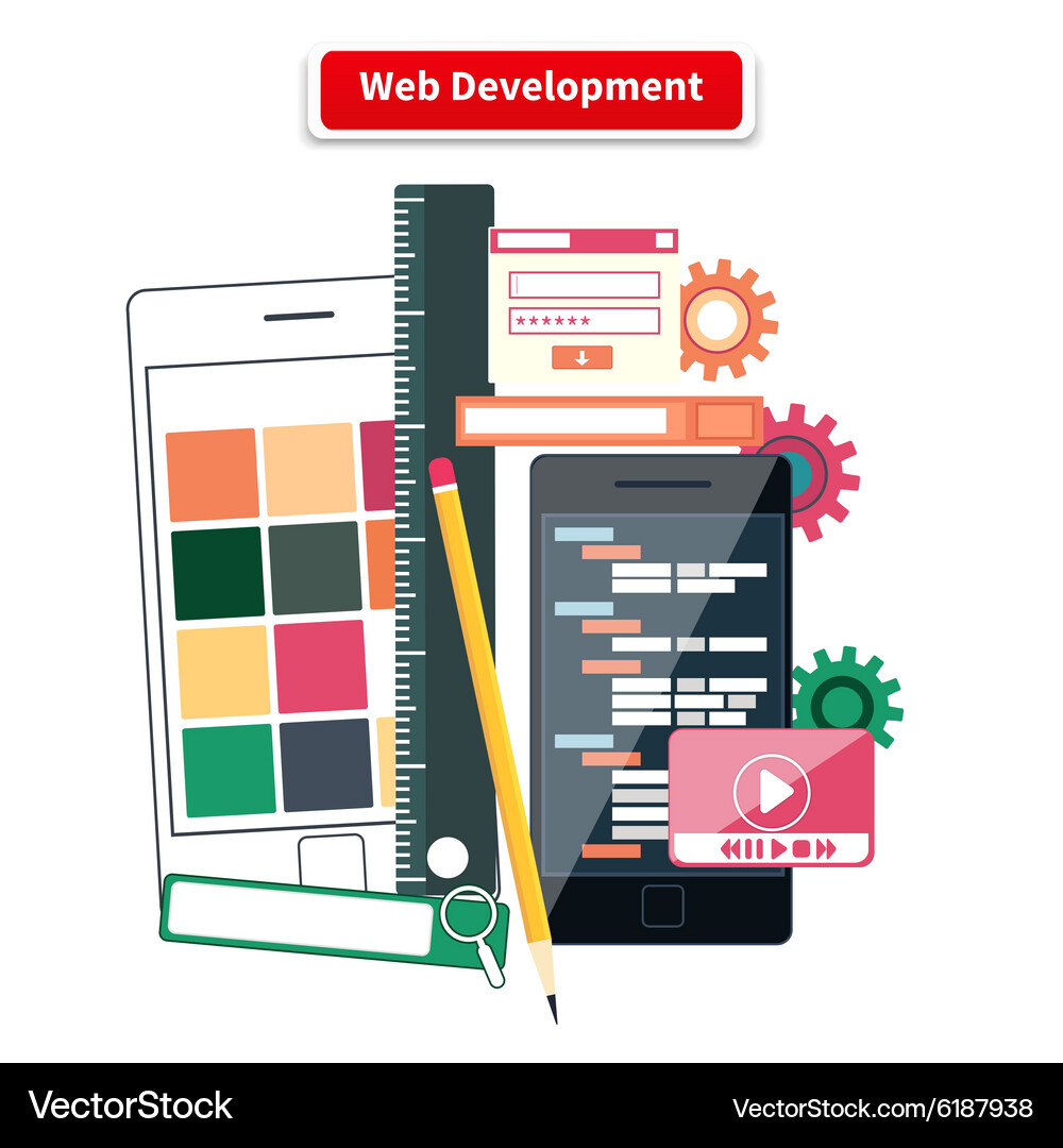 Web Development Toolkit Vector Image