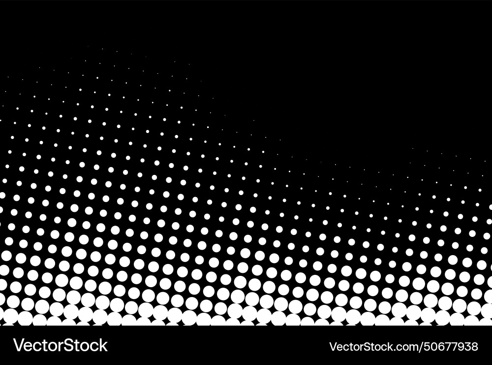 White wave dots pattern halftone gradient White wave dots pattern halftone gradient vector image
