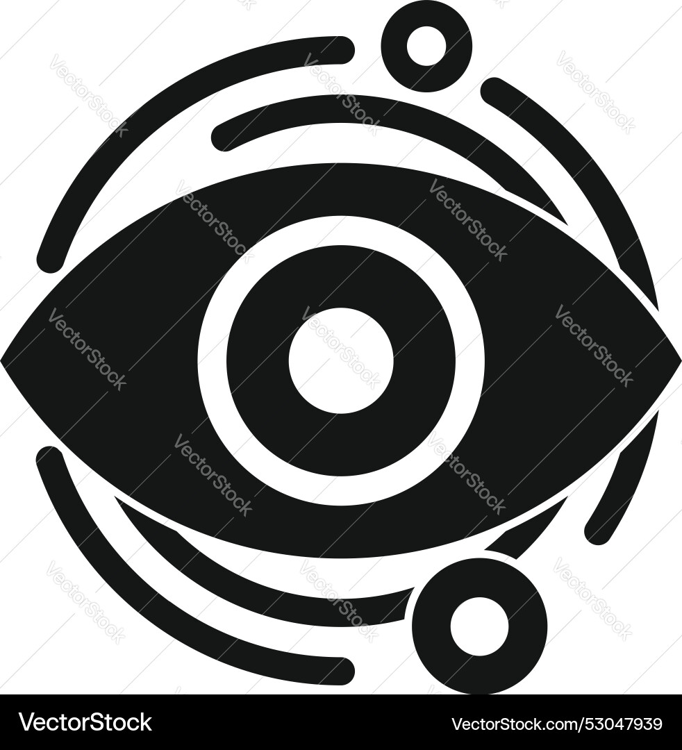 Digital eye scanning system monitoring data icon Digital eye scanning system monitoring data icon vector image