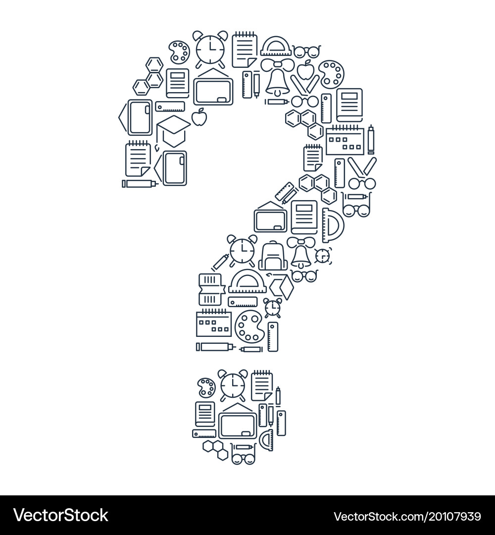 Education Concept: Question Mark Icons Royalty Free Vector