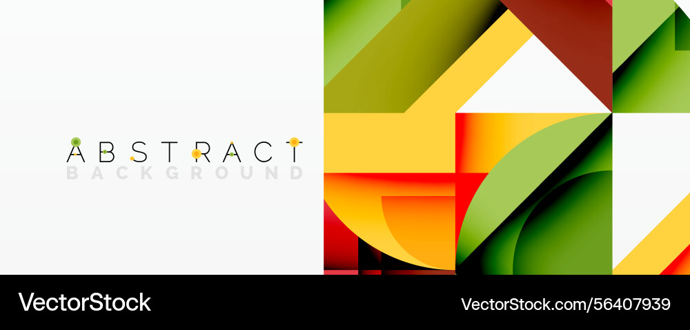 Geometric shapes overlap creating vibrant color Vector Image