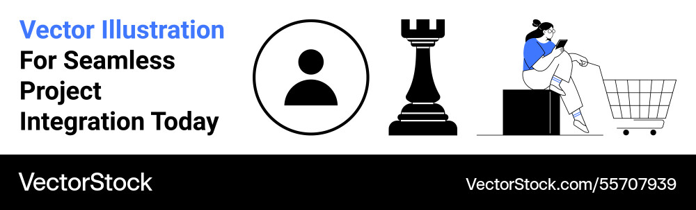 Seamless project integration with strategy Seamless project integration with strategy vector image
