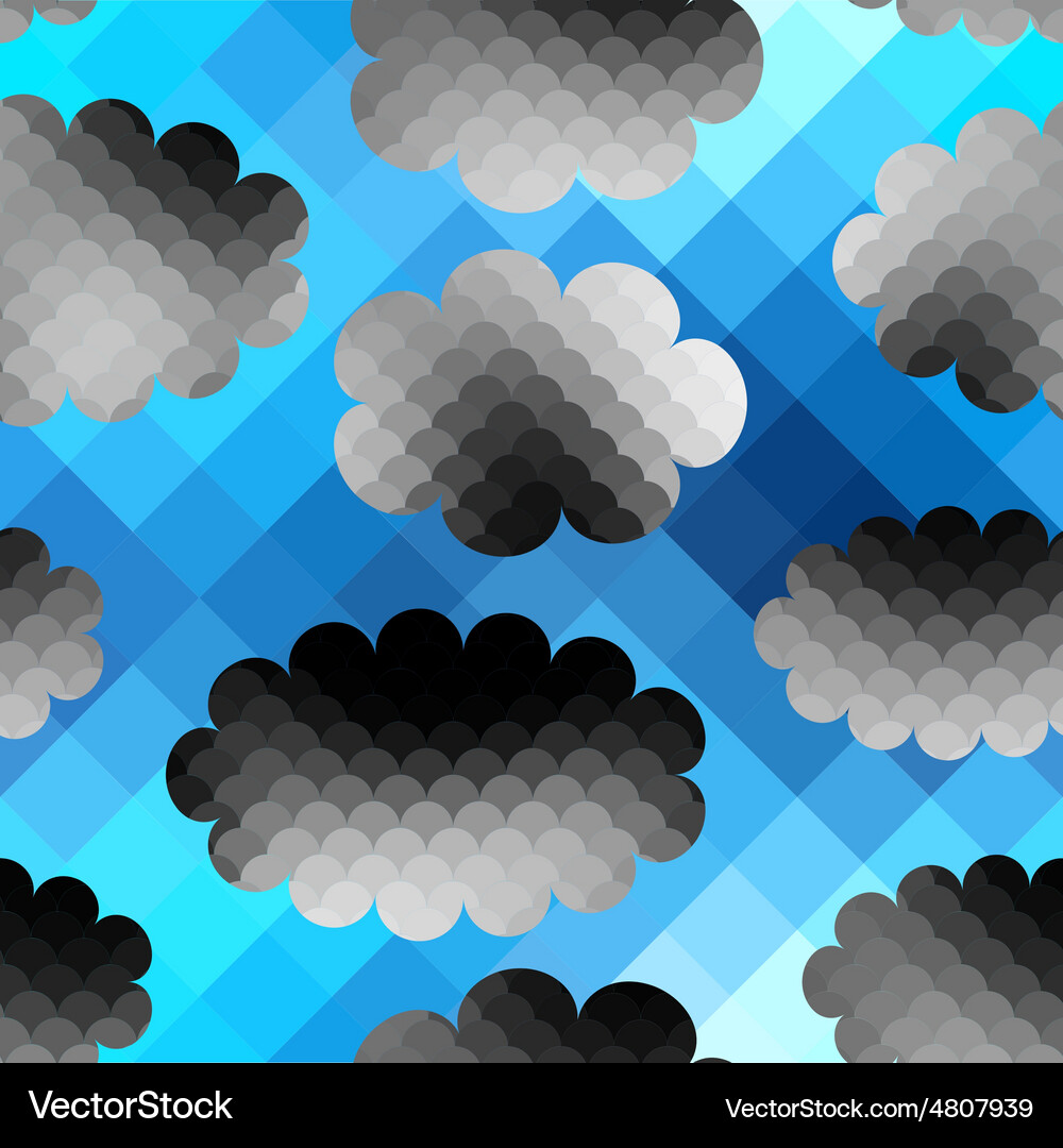 Sky pattern in pixel style Vector Image