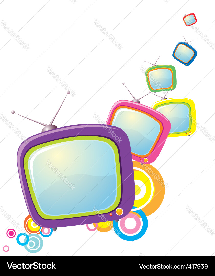 Vibrant Monitor Display vector image