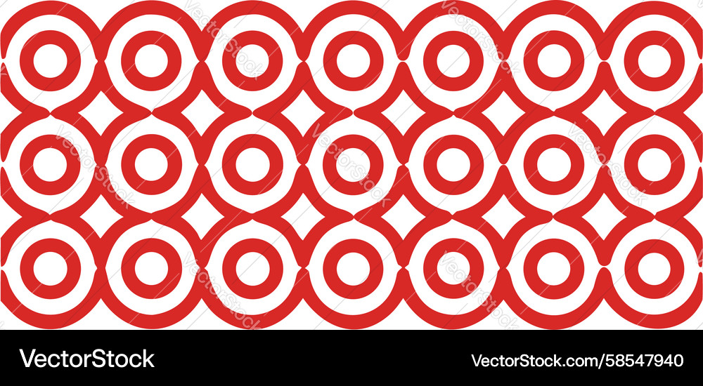 Bold Red Circle Grid Pattern Vector Image