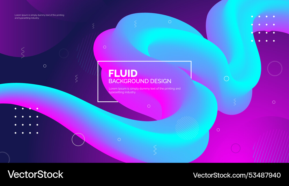 Fluid Wave Background - Colorful Splash vector image