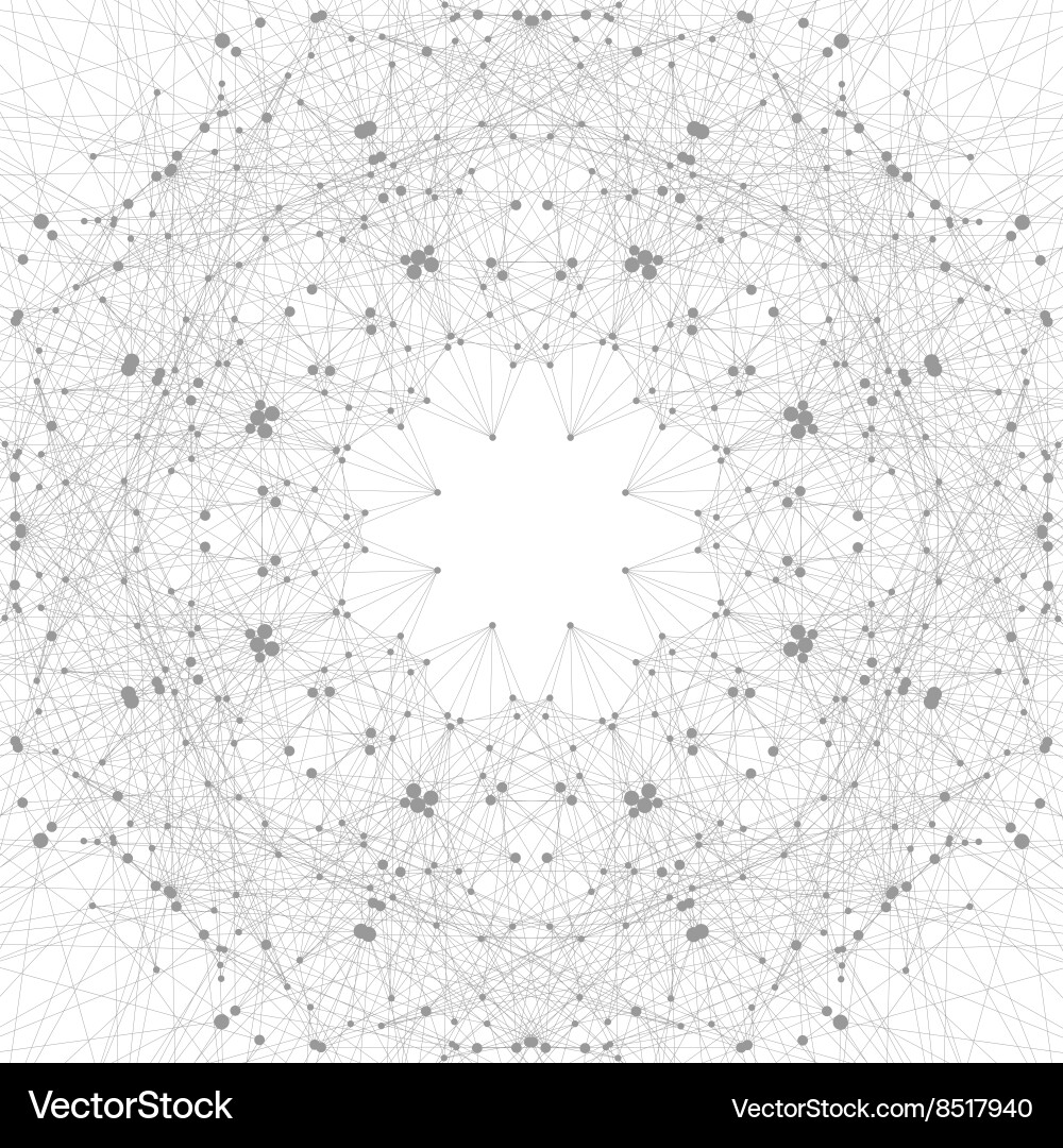 Geometric abstract background with connected line vector image