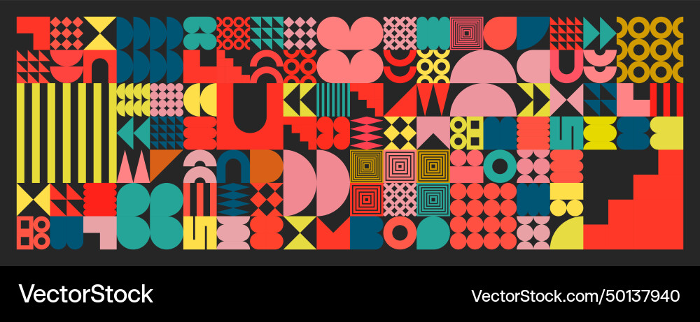 Geometric texture with simple shapes symbols Geometric texture with simple shapes symbols Vector Image