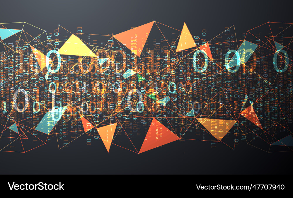 Technology background big data concept binary Technology background big data concept binary vector image