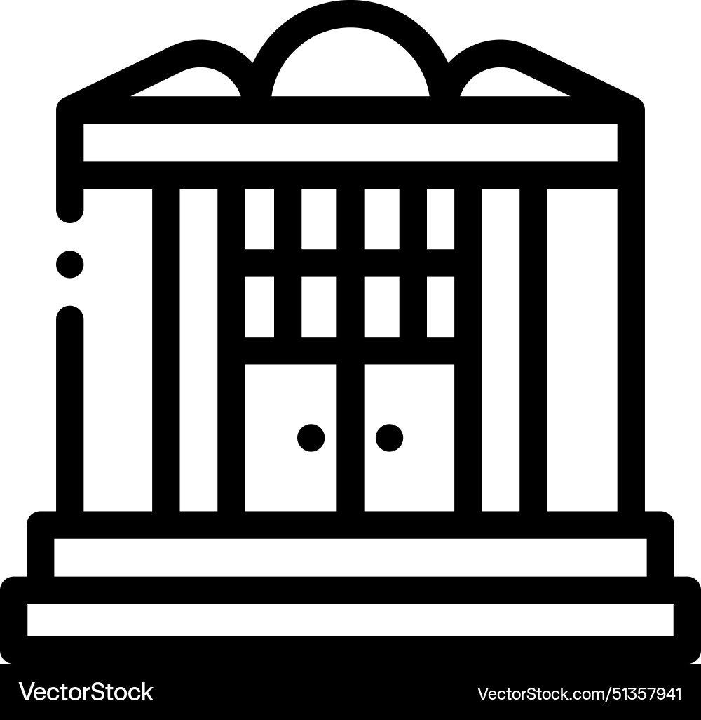 Architectonic icon thin linear style design Architectonic icon thin linear style design Vector Image