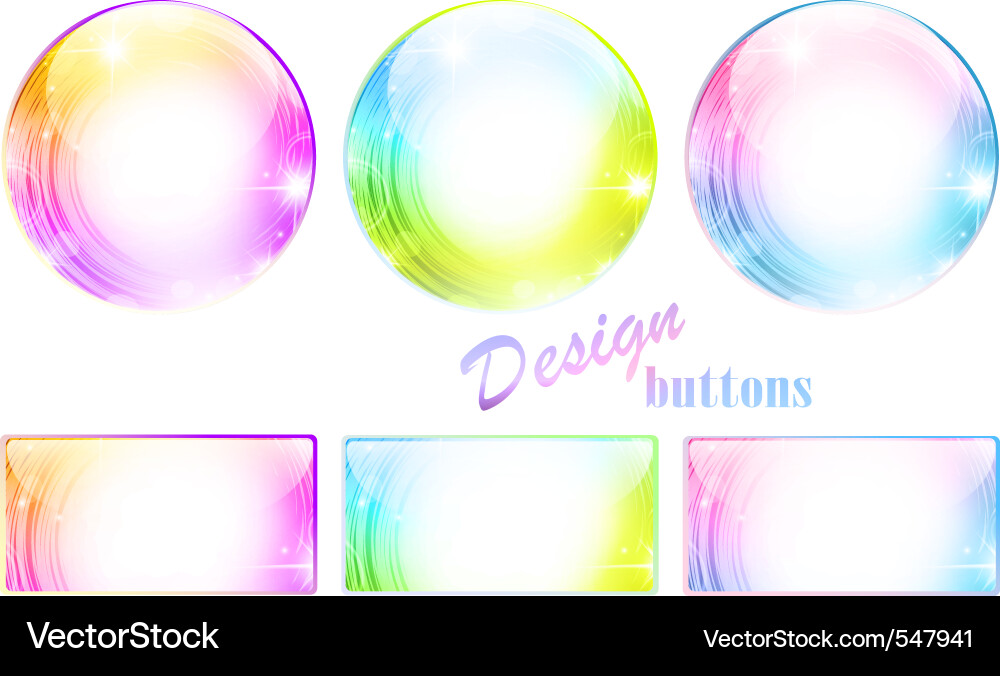 Bright buttons Vector Image