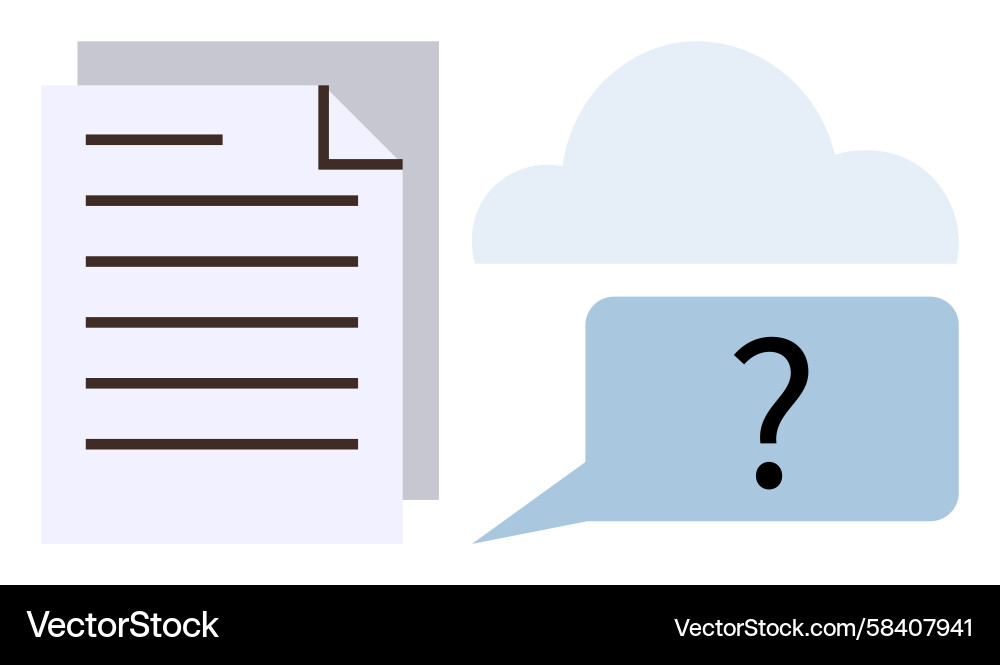 Cloud Storage Query Access Vector Image