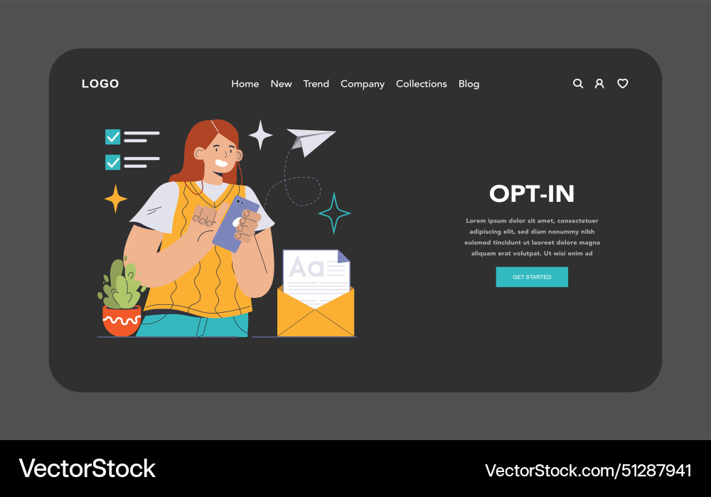Enthusiastic user subscribes via phone embracing Vector Image