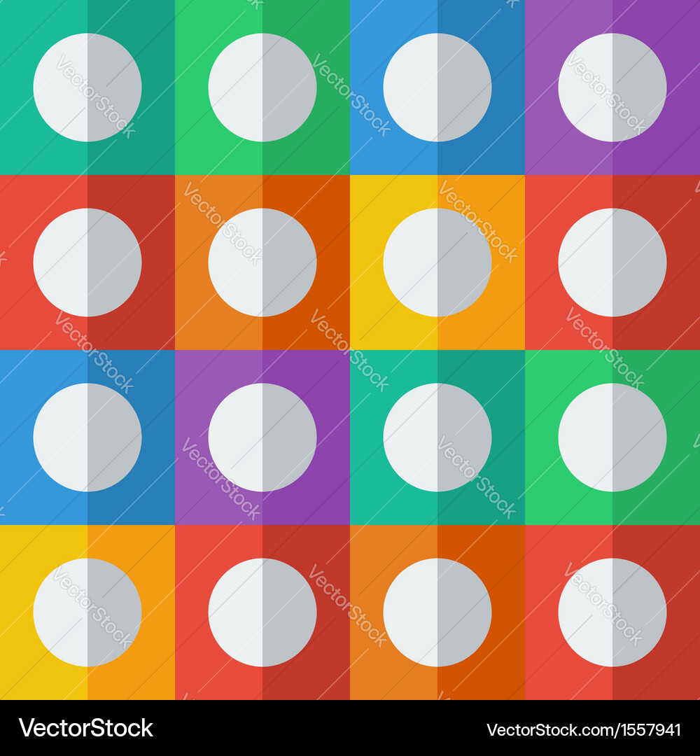 Flat Circle Pattern Background Vector Image