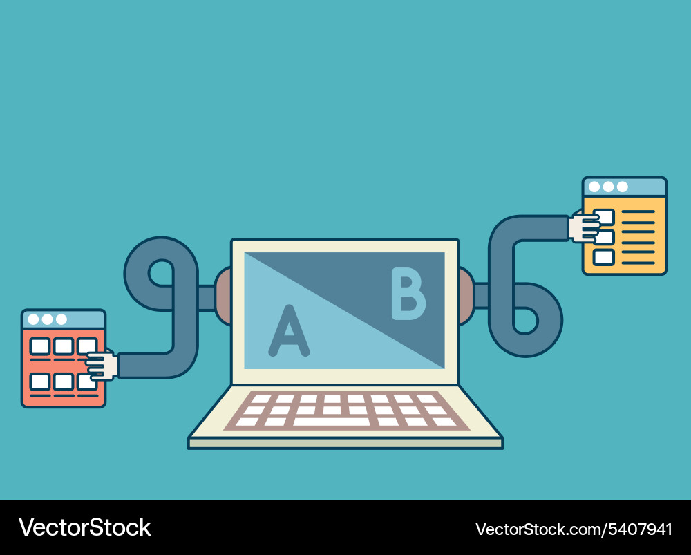 Process of creating interaction with site visitors Vector Image
