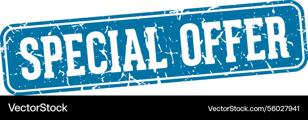 Special offer rectangular sign stamp Royalty Free Vector