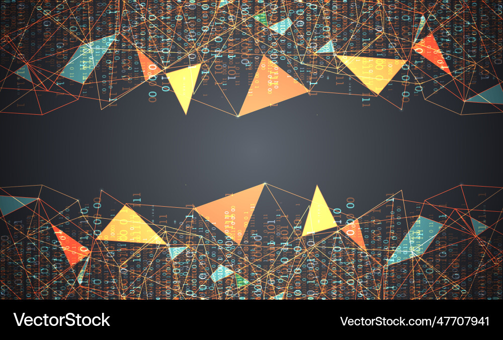 Technology background big data concept binary Technology background big data concept binary vector image