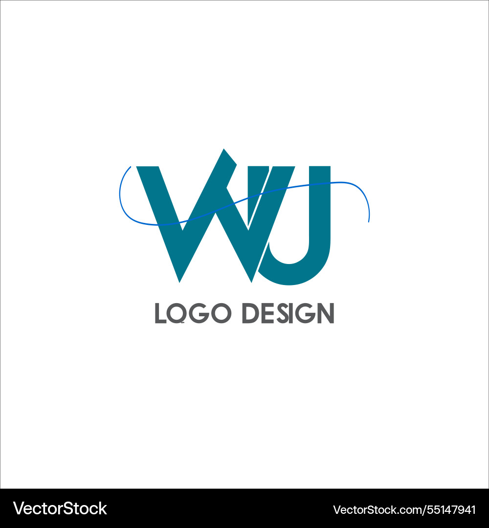 Wu initial logo Vector Image