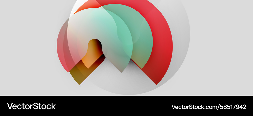 Abstract design features overlapping colorful Vector Image