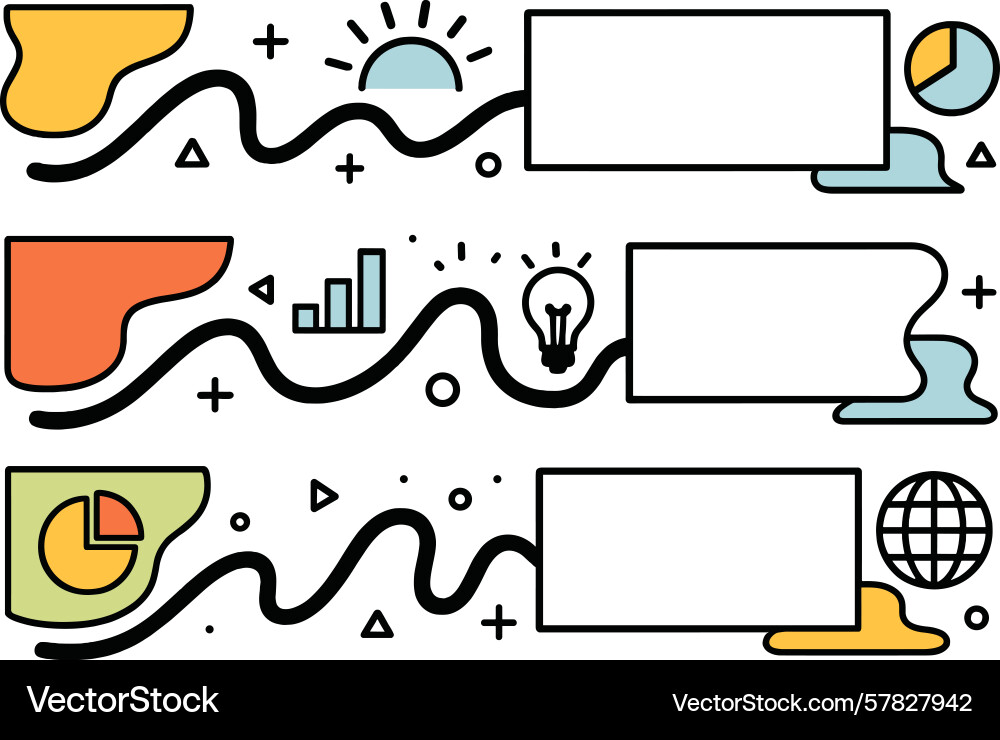 Creative infographic layout with abstract elements Creative infographic layout with abstract elements vector image