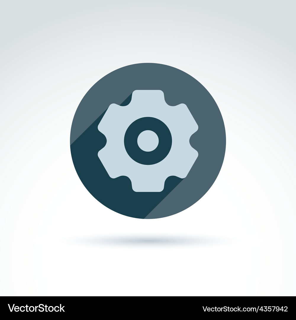 Gears and cogs system theme icon conceptual Vector Image