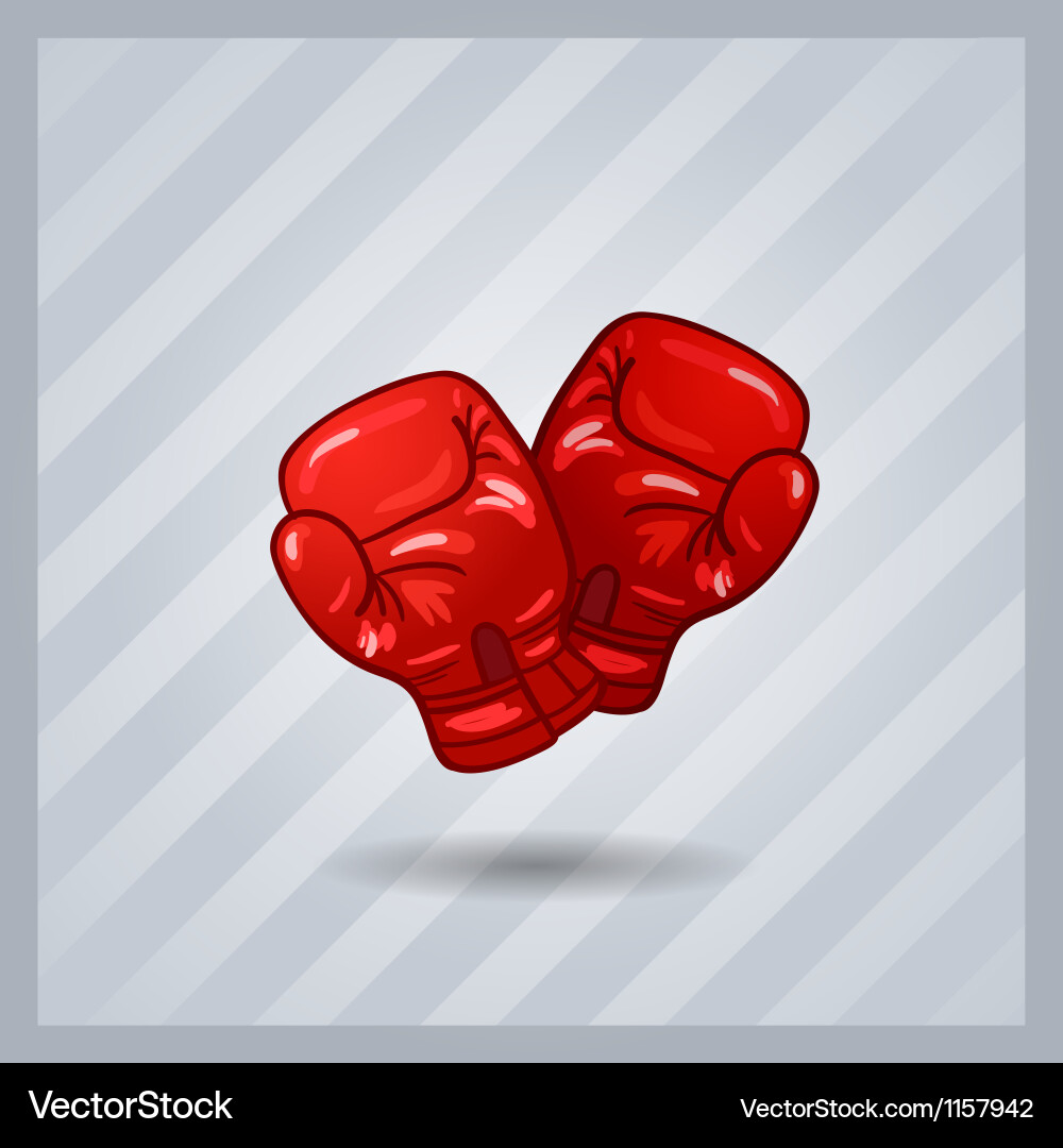 Red Boxing Gloves Vector Image