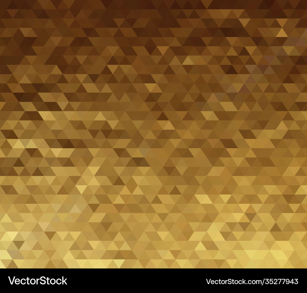 Abstract golden triangle pattern background vector image