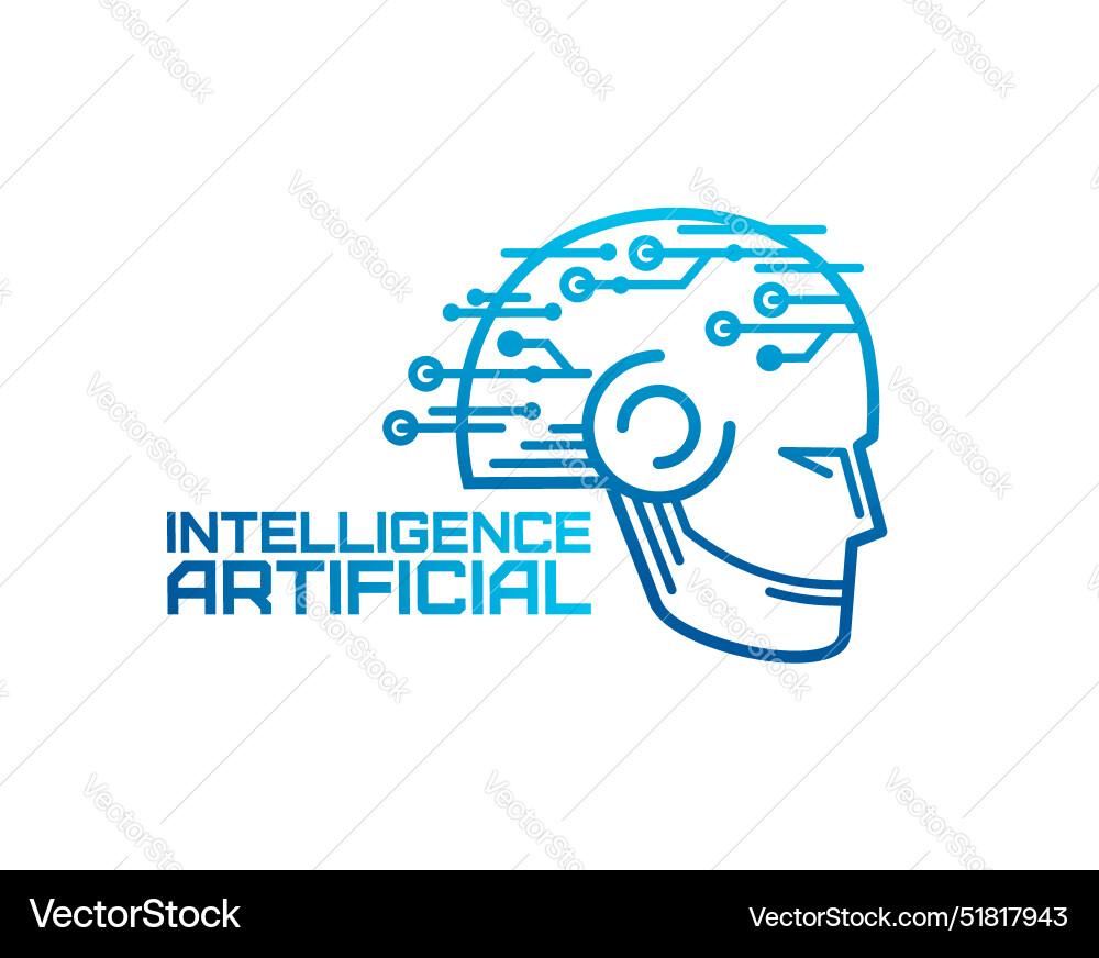 Ai artificial intelligence icon machine learning Vector Image