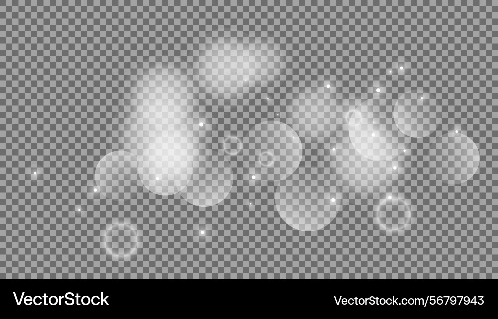Bokeh circles on transparent background Bokeh circles on transparent background vector image