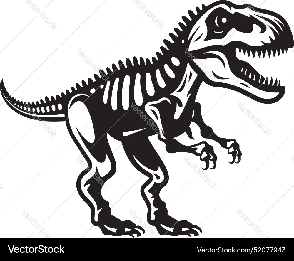 Fossilized fury dino skeleton icon ancient apex Fossilized fury dino skeleton icon ancient apex vector image