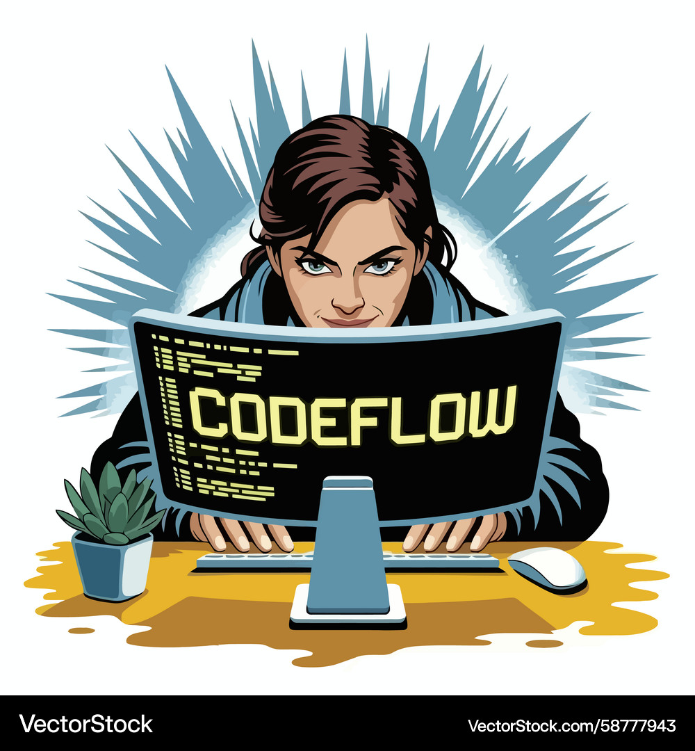 Intense Programmer Coating Focus Vektorbild