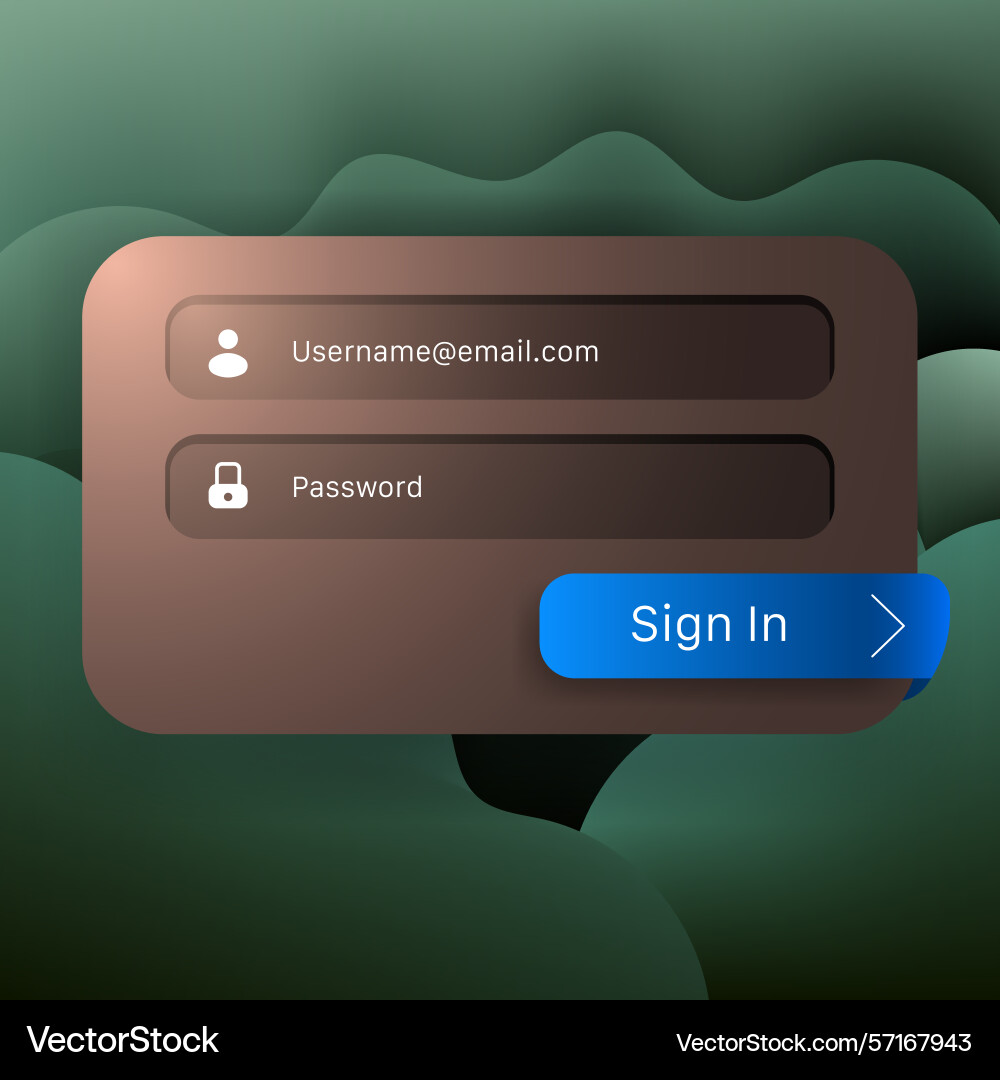 Login form interface with abstract background Vector Image