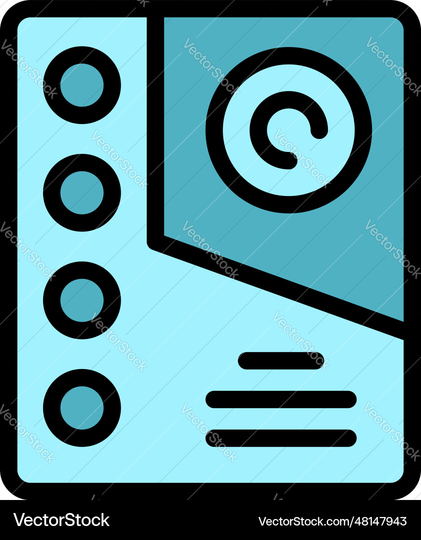 Modern video intercom icon flat Modern video intercom icon flat vector image