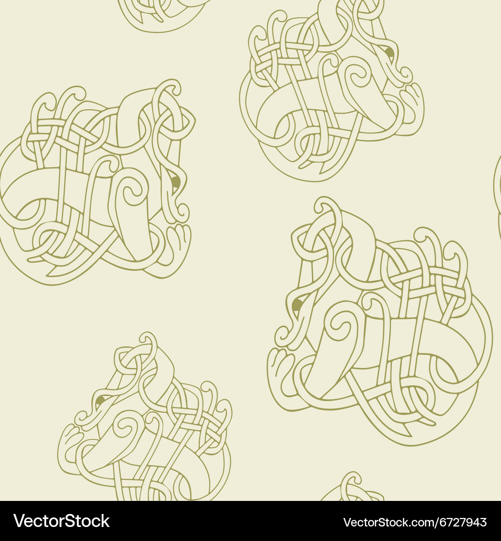 Seamless pattern with celtic art Vector Image