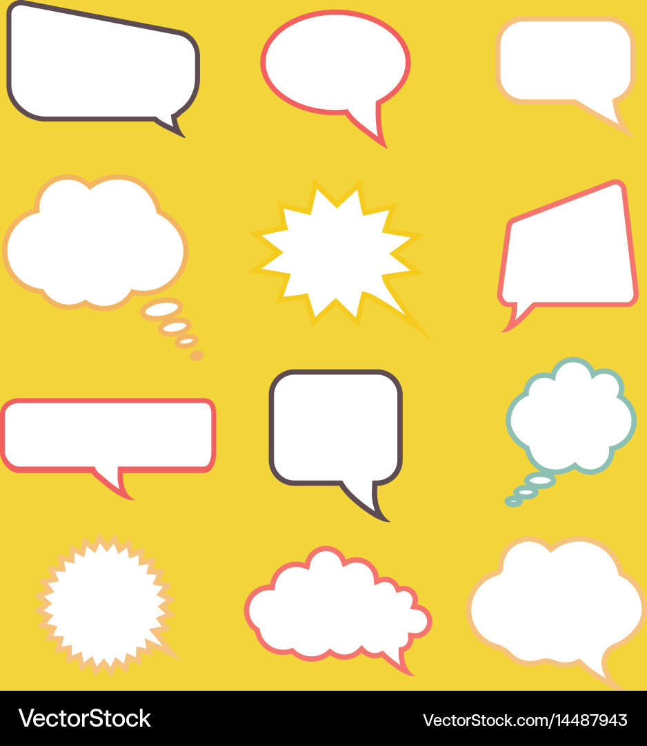 Speech Bubbles - Chat Balloons Collection Vector Image
