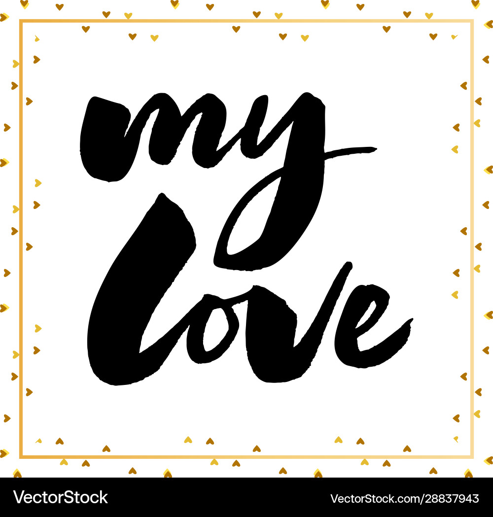 Valentine poster card banner letter slogan Valentine poster card banner letter slogan vector image