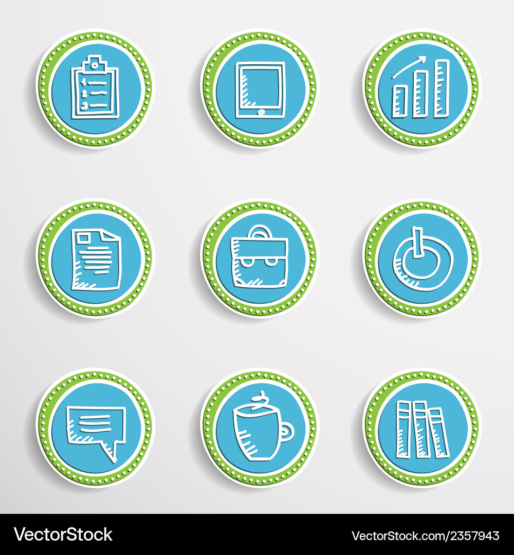 Web buttons with drawing icons vector image