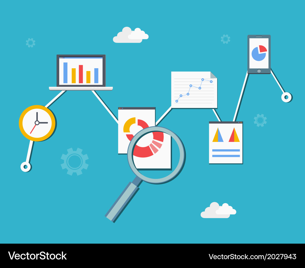 Web Data & Analytics vector image