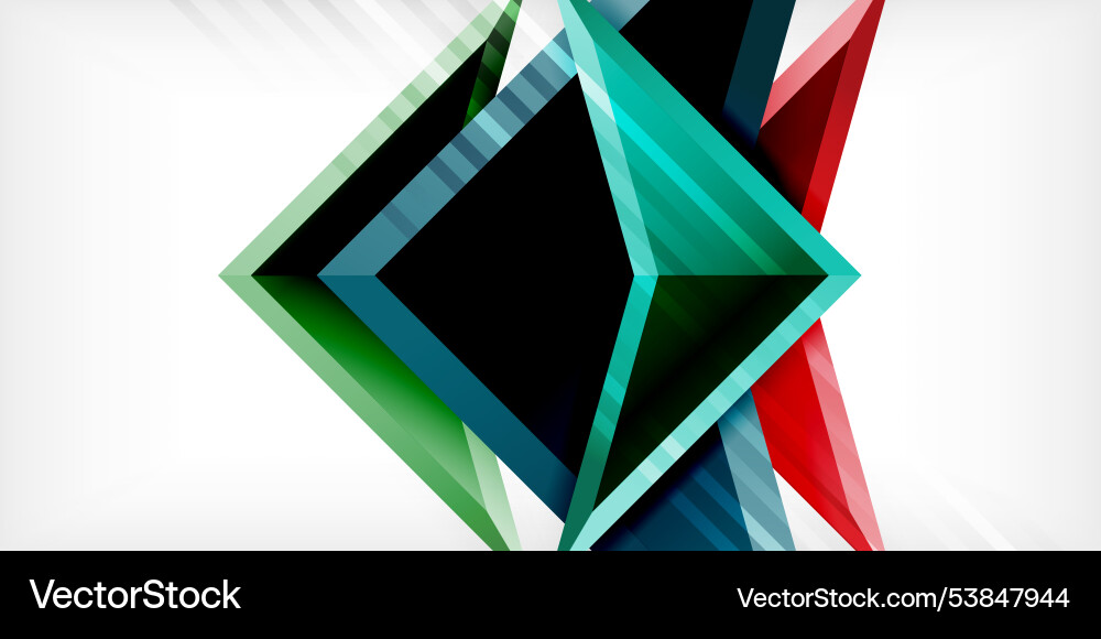 Abstract background color triangles and arrows Vector Image